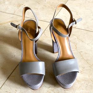 Nine West brand -new grey platform sandals